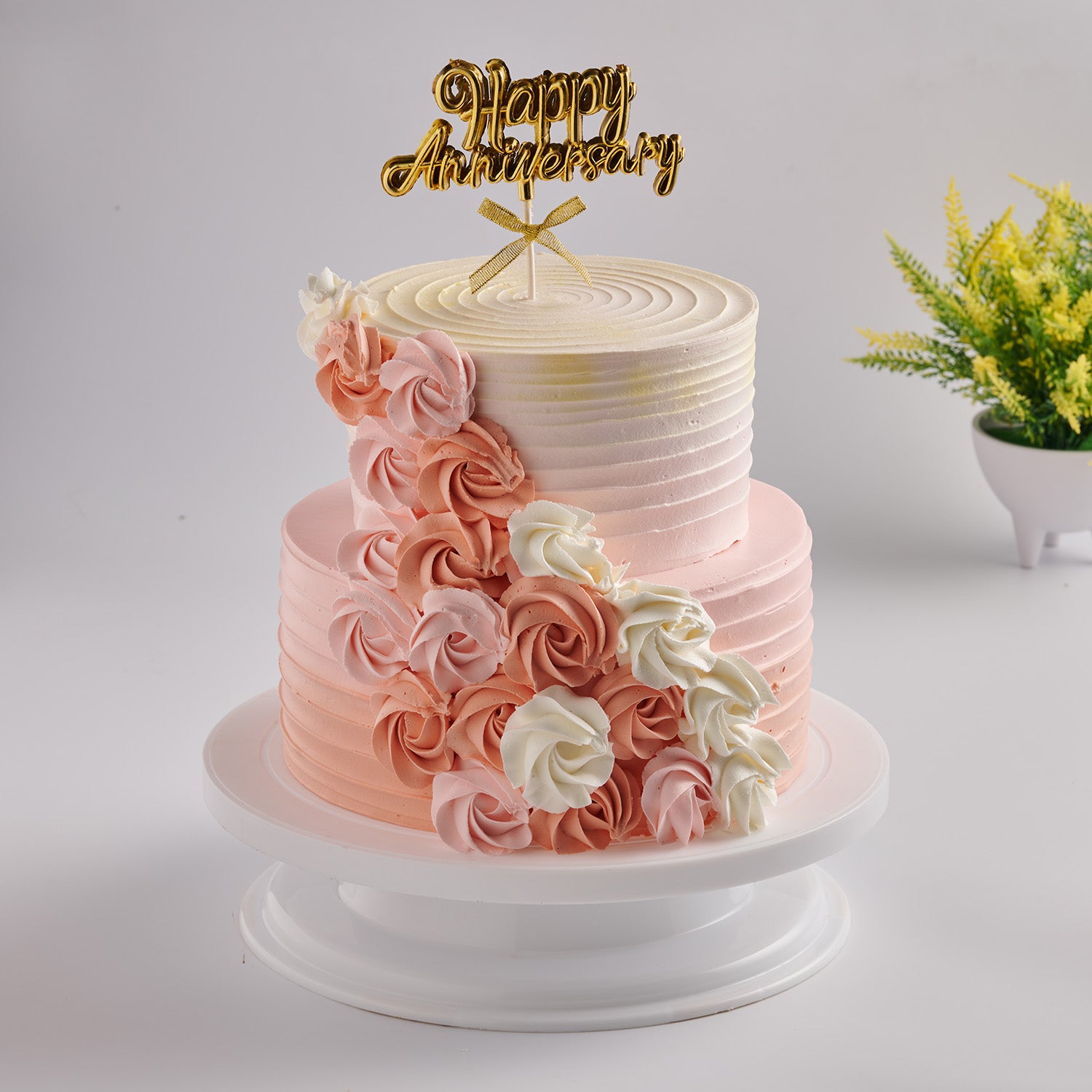 Two-Tier Wedding Reception Cake